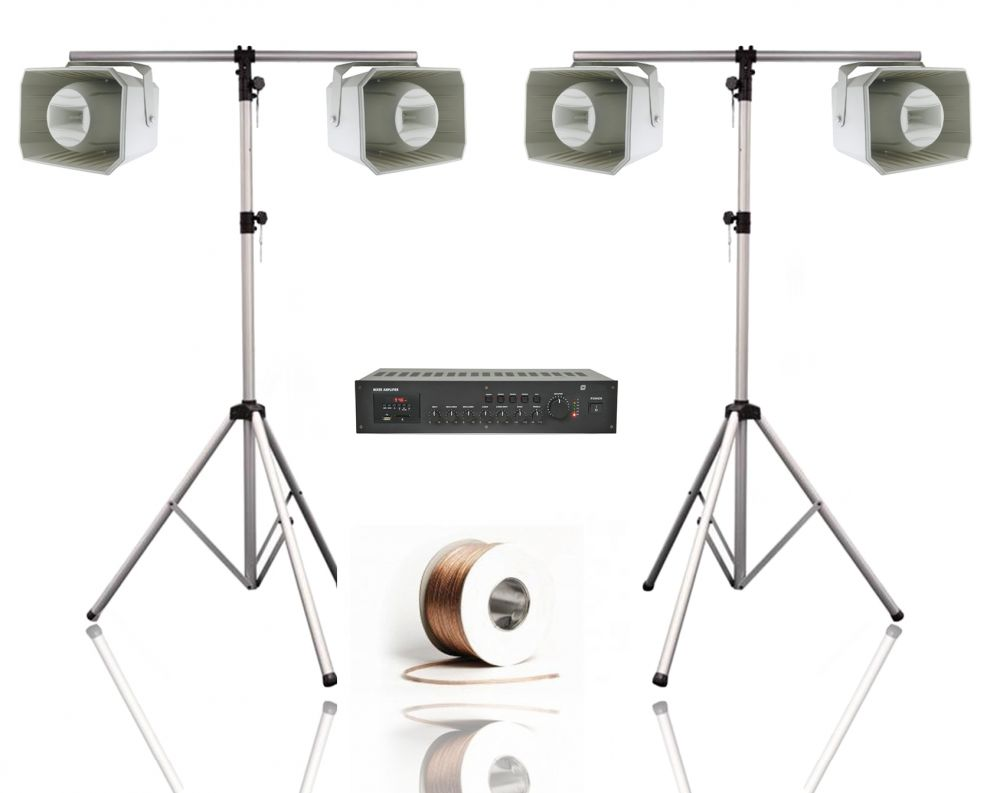 Weatherproof speakers for outdoor events