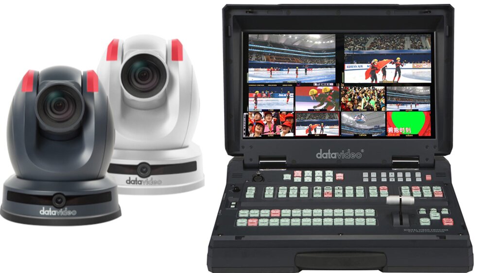 Compact mobile studio with live switcher and displays