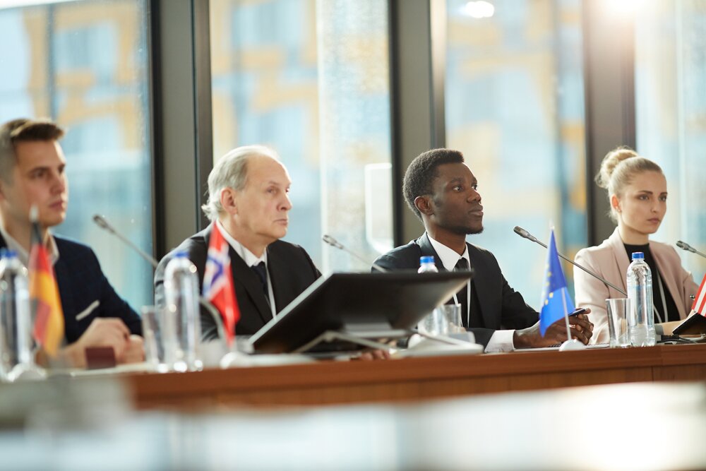 Town meeting live streaming setup with cameras